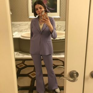 ASOS Petite Jersey Kick Flare Suit and Pants Lilac